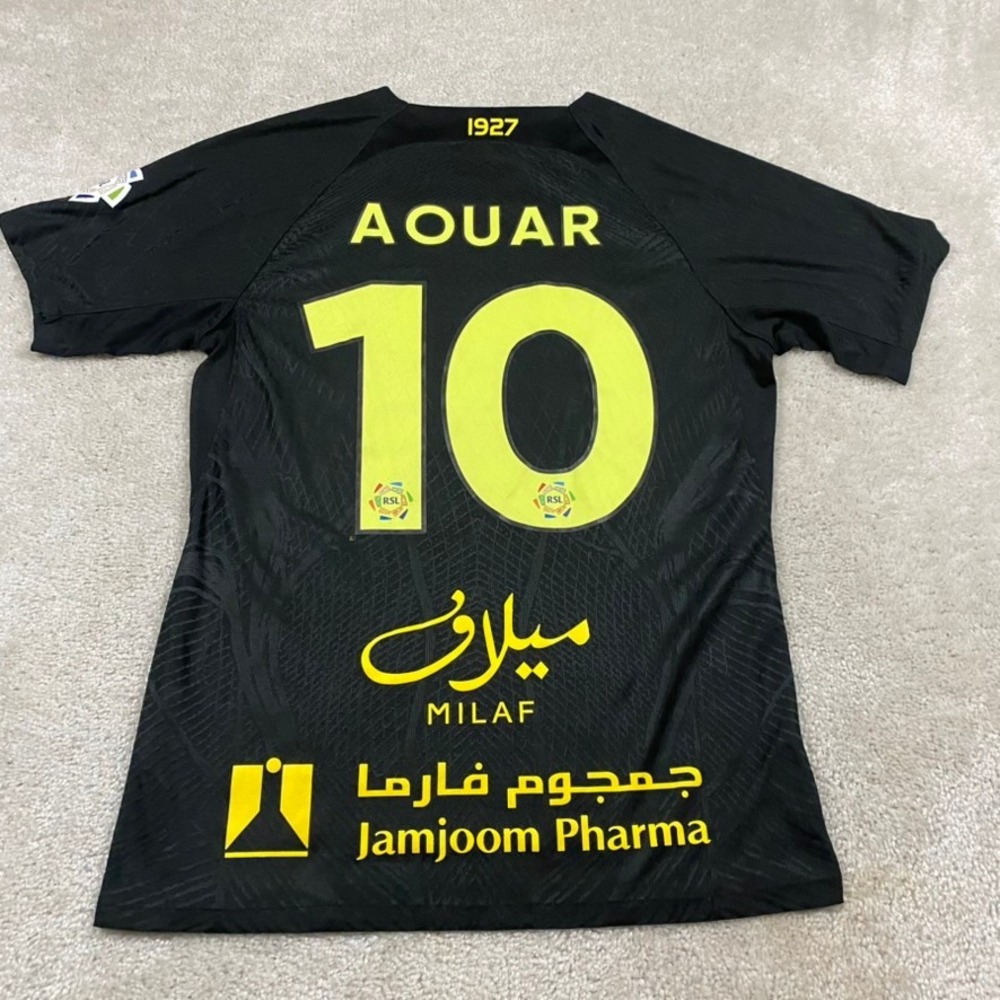 Nike Al-Ittihad Club Jersey Mens M 2024-25 Aouar 10 Soccer Football Kit - Picture 7 of 13